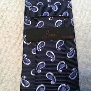 Joseph by Joseph‎ A Bank Navy Blue Paisley 100% Silk Men's Neck Tie